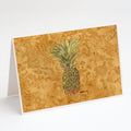 Pineapple Greeting Cards Pack of 8 Blank Cards with Envelopes Whimsical A7 Size 5x7