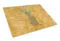 Pineapple Cutting Board Tempered Glass Kitchen Cutting Surface, Heat Resistant Chopping, Non-Slip Feet, Food Prep & Serving