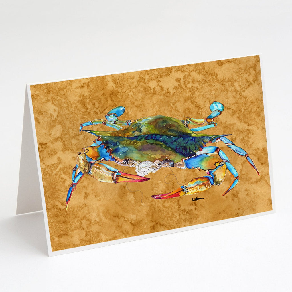 Crab Greeting Cards Pack of 8 Blank Cards with Envelopes Whimsical A7 Size 5x7