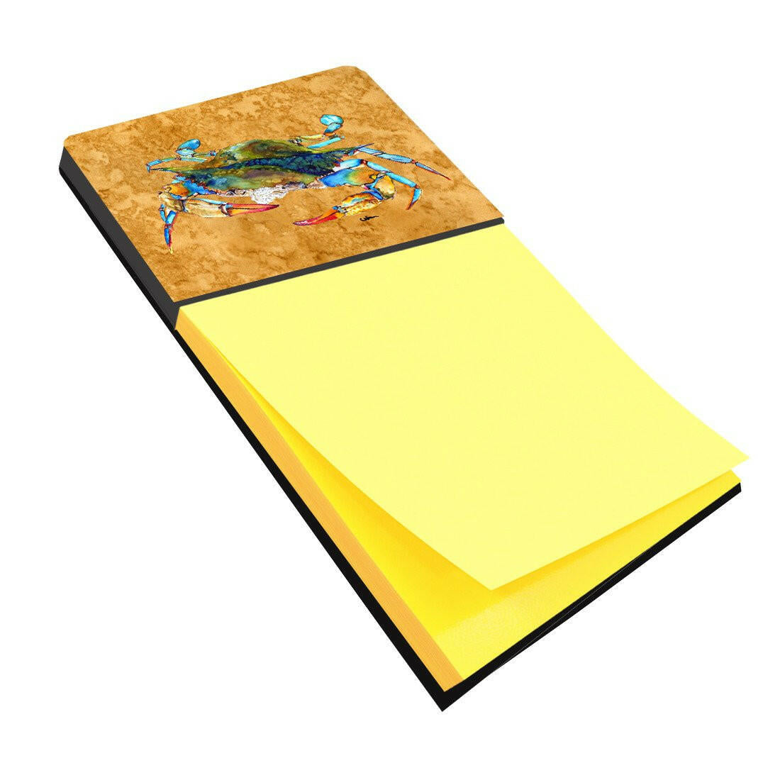 Crab Watercolor Sticky Note Holder Refillable Dispenser Desk Accessory 3x3 Pad Gift