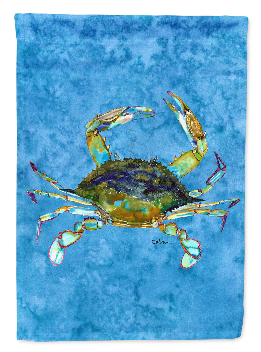 Crab House Flag 28x40 Porch Sleeve Pole Decorative Outside Yard Banner Artwork Wall Hanging, Polyester