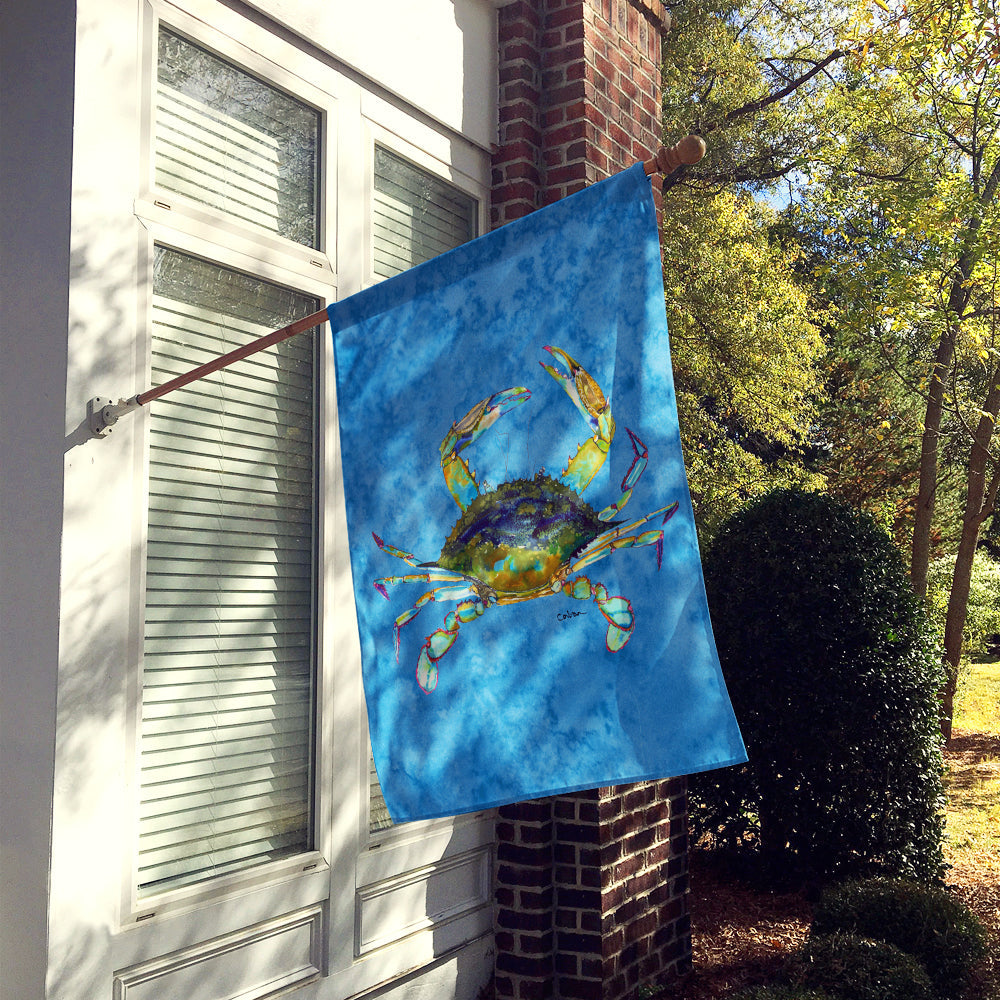 Crab House Flag 28x40 Porch Sleeve Pole Decorative Outside Yard Banner Artwork Wall Hanging, Polyester