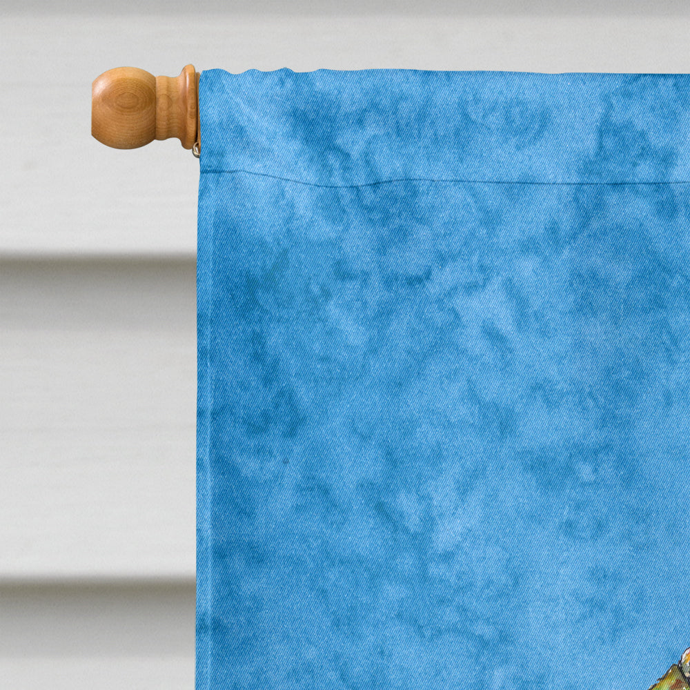 Crab House Flag 28x40 Porch Sleeve Pole Decorative Outside Yard Banner Artwork Wall Hanging, Polyester