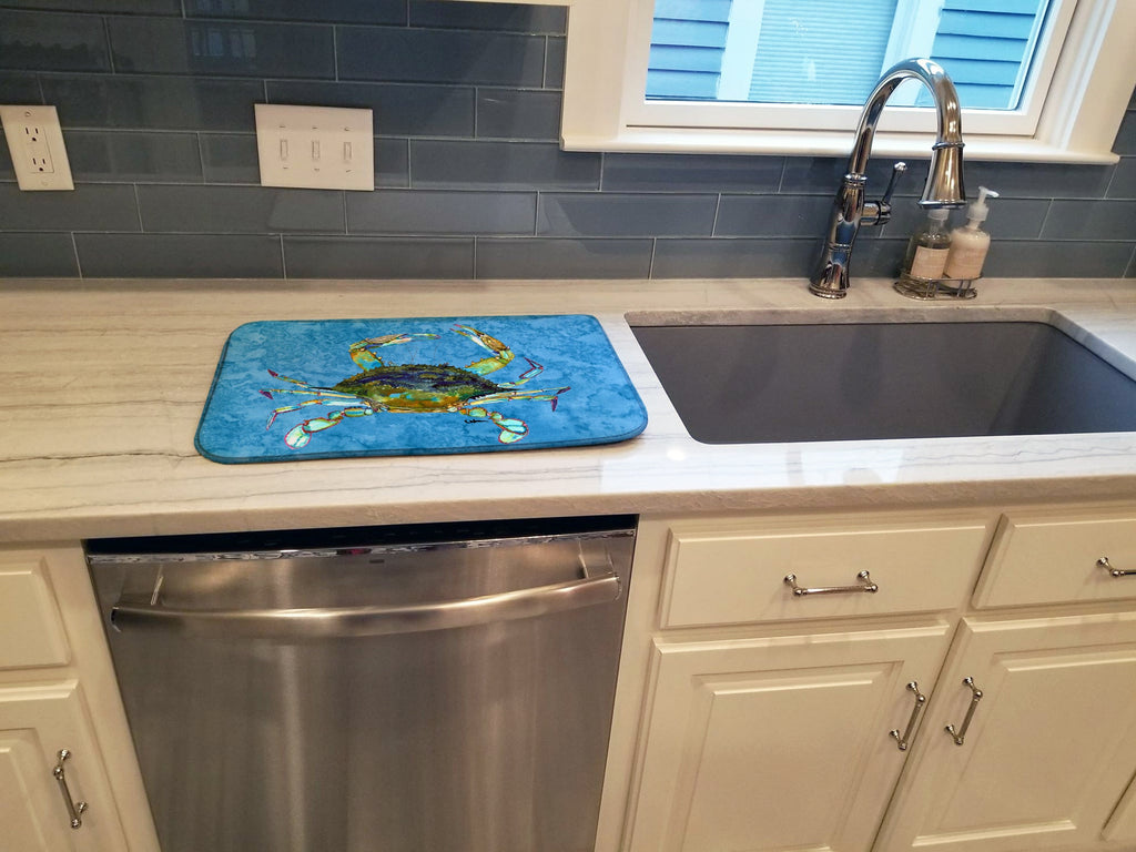 Crab Dish Drying Mat Absorbent Dish Drying Mat Pad for Kitchen Counter Dish Drainer Mat for Countertop, 14 x 21", Multicolor