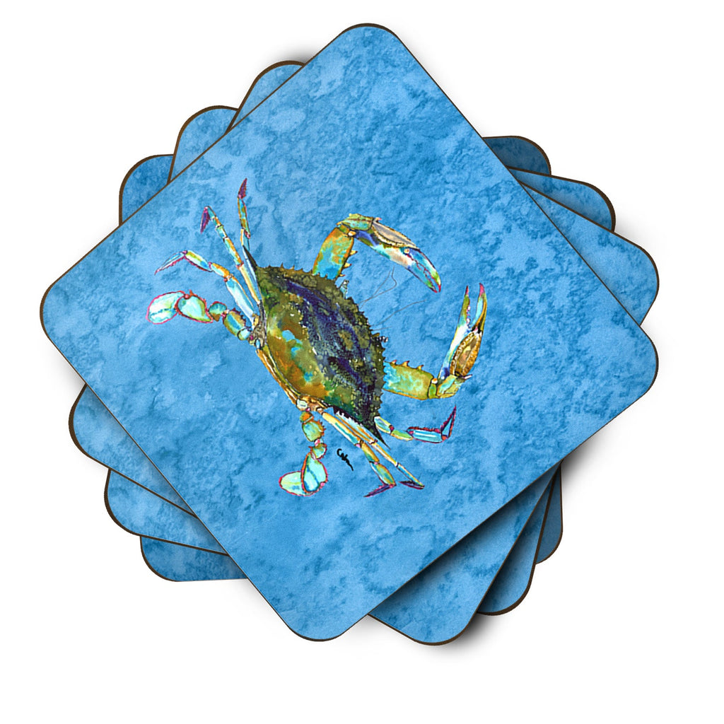 Crab Foam Coasters Set of 4 Cup Coasters for Indoor Outdoor, Tabletop Protection, Anti Slip, Mouse pad Material