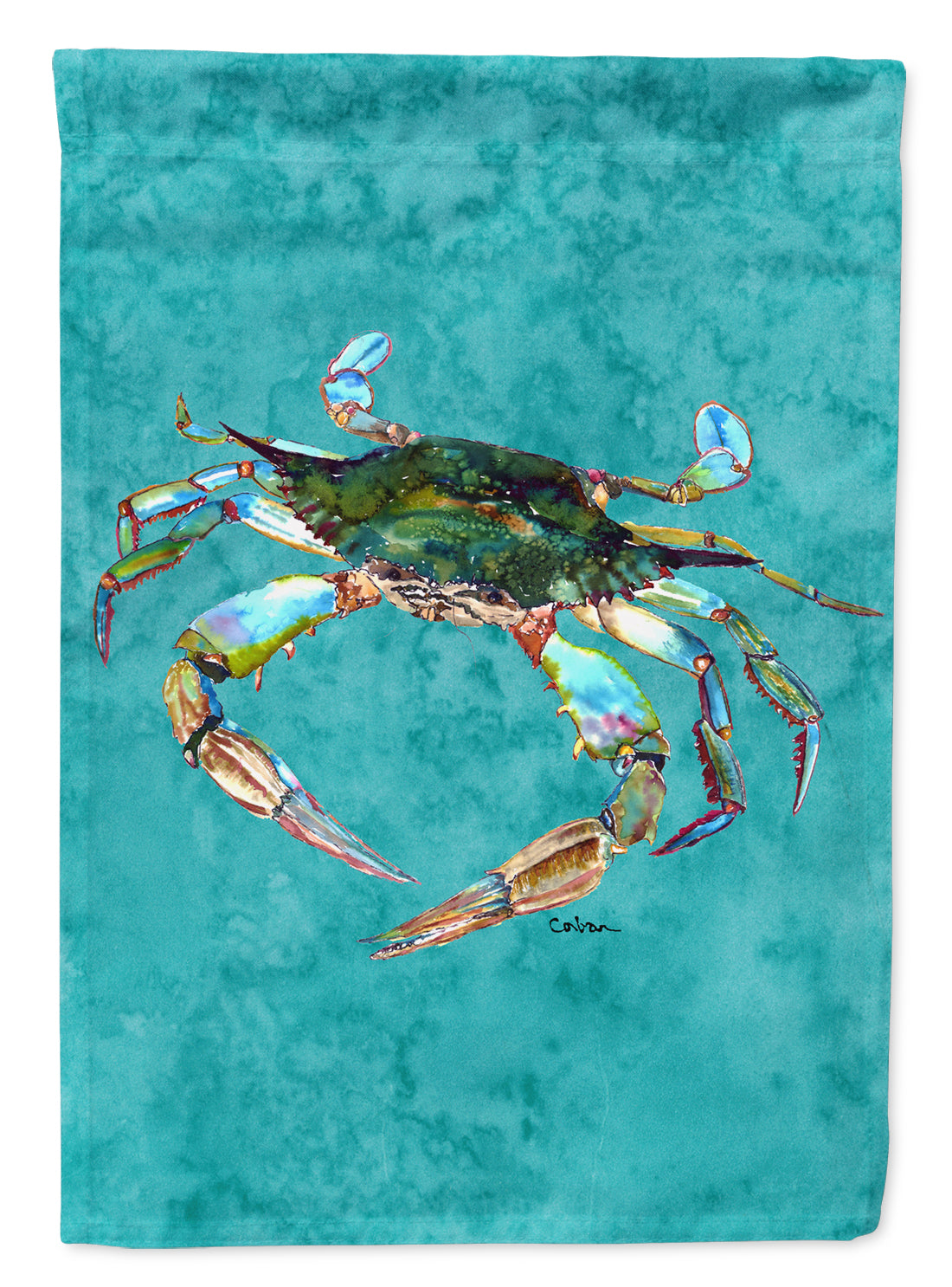 Crab House Flag 28x40 Porch Sleeve Pole Decorative Outside Yard Banner Artwork Wall Hanging, Polyester