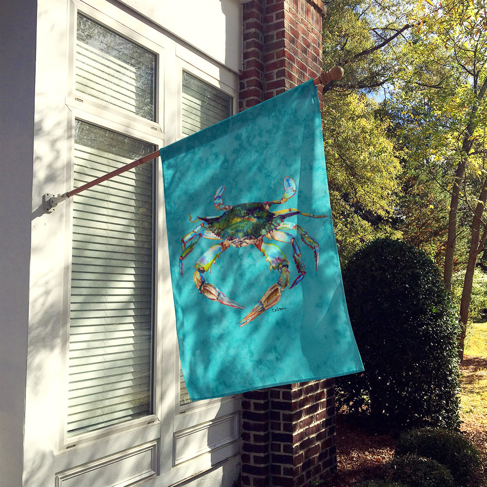 Crab House Flag 28x40 Porch Sleeve Pole Decorative Outside Yard Banner Artwork Wall Hanging, Polyester