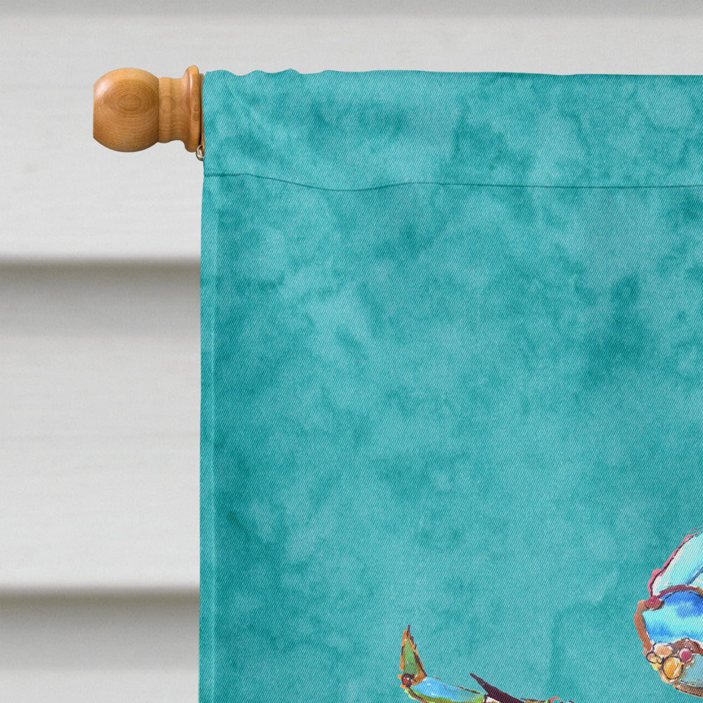 Crab House Flag 28x40 Porch Sleeve Pole Decorative Outside Yard Banner Artwork Wall Hanging, Polyester