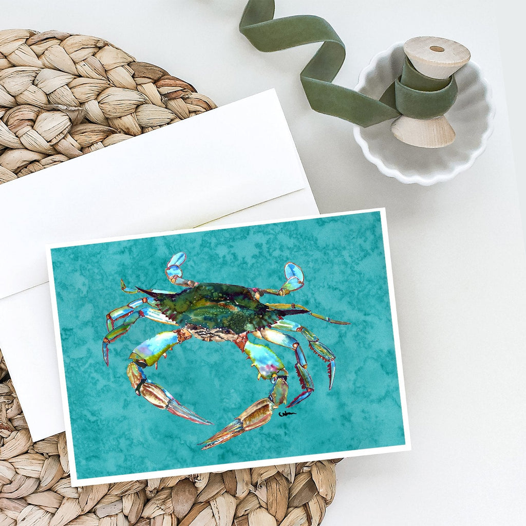 Crab Greeting Cards Pack of 8 Blank Cards with Envelopes Whimsical A7 Size 5x7