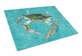 Crab Cutting Board Tempered Glass Kitchen Cutting Surface, Heat Resistant Chopping, Non-Slip Feet, Food Prep & Serving
