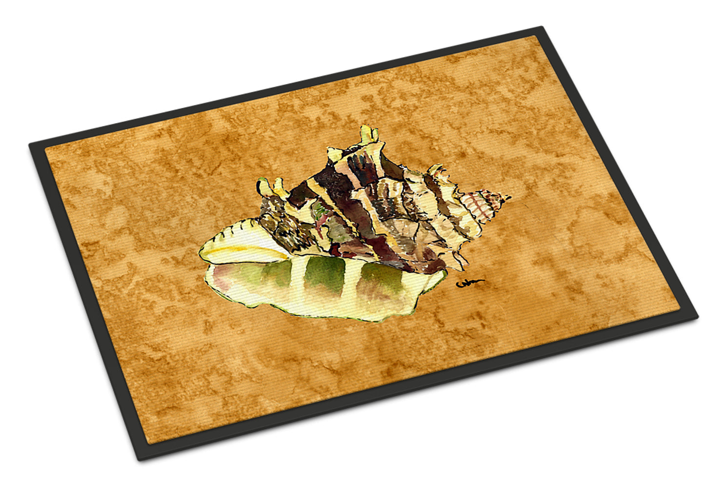 Shell Doormat Indoor Outdoor 24H X 36W Front Door Mat Rugs for Entryway, Non Slip Washable Low Pile,