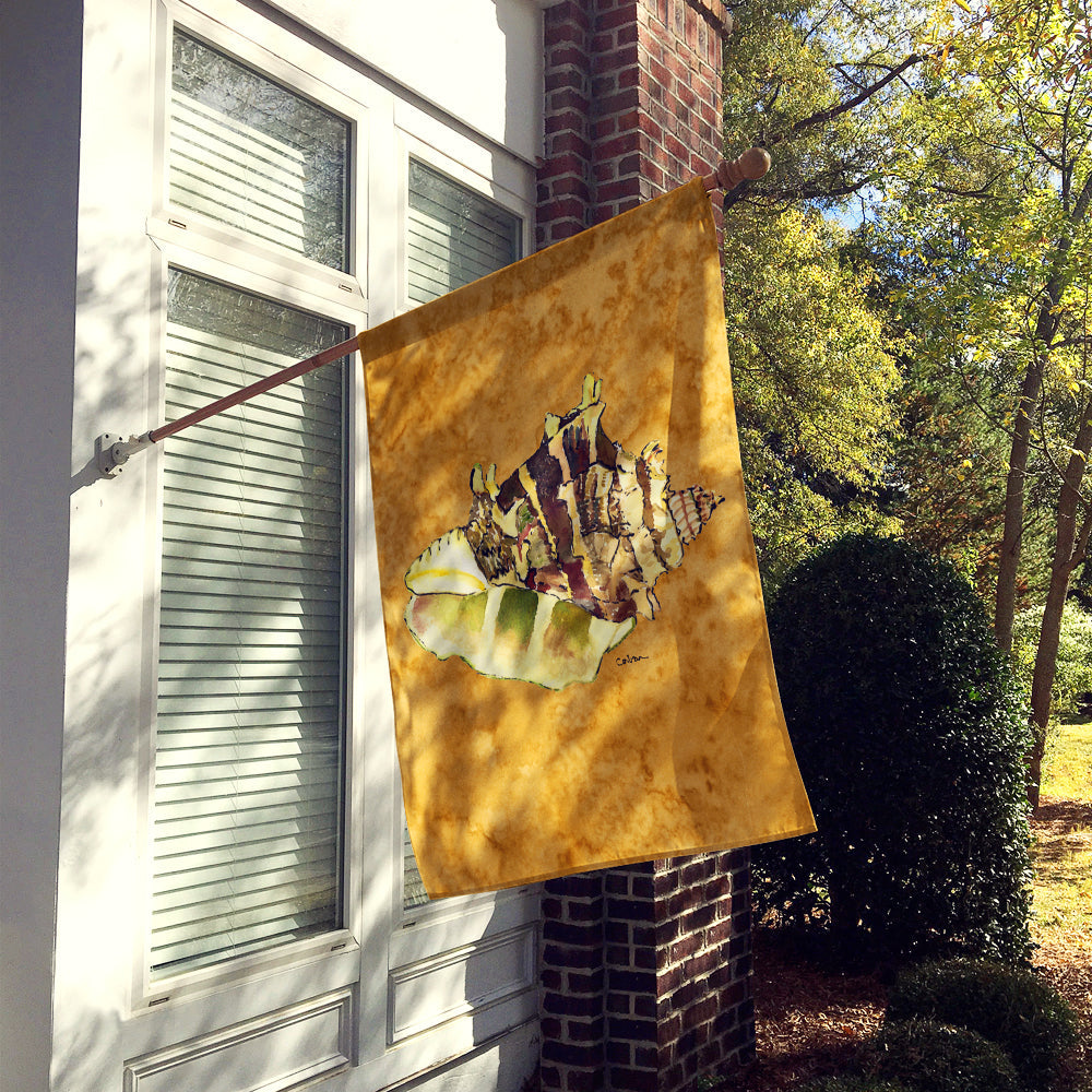 Shell House Flag 28x40 Porch Sleeve Pole Decorative Outside Yard Banner Artwork Wall Hanging, Polyester