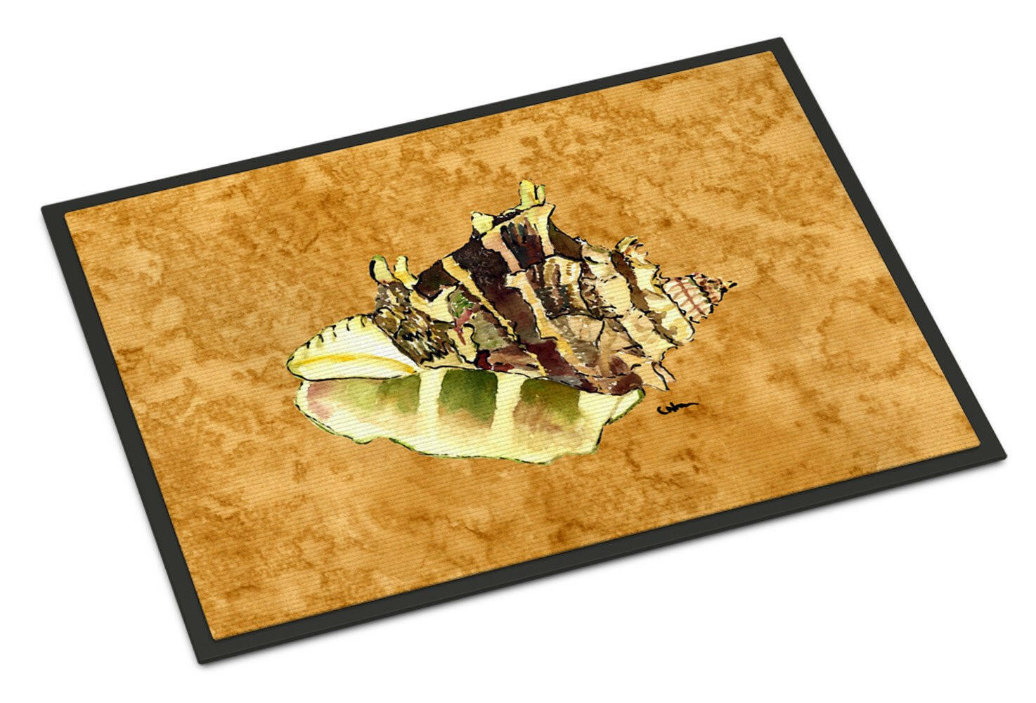Shell Doormat Indoor Outdoor 18H X 27W Front Door Mat Rugs for Entryway, Non Slip Washable