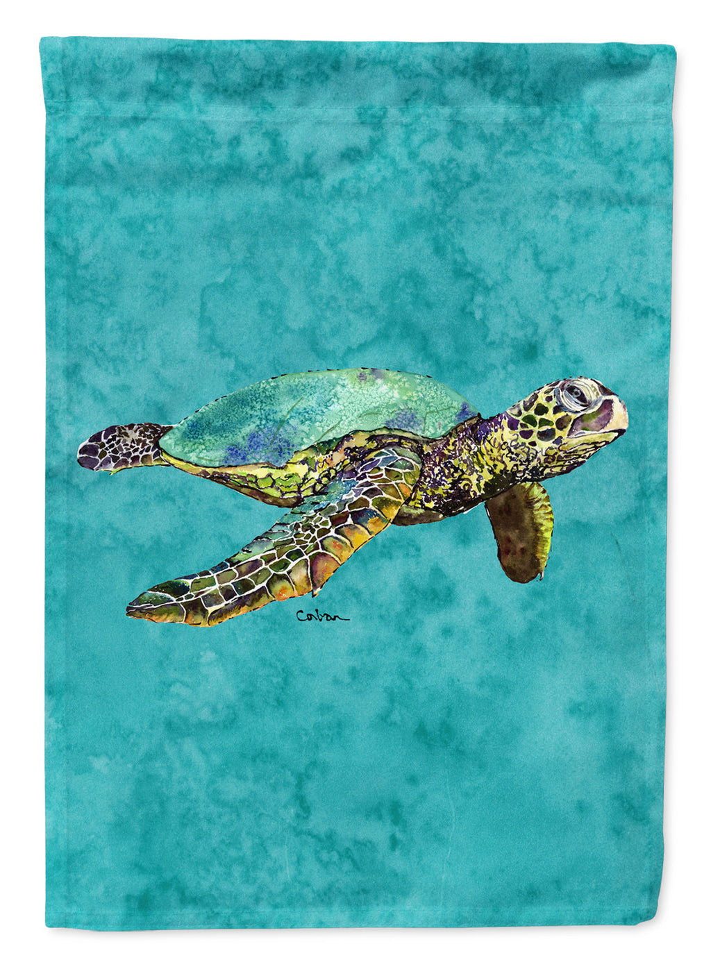 Turtle House Flag 28x40 Porch Sleeve Pole Decorative Outside Yard Banner Artwork Wall Hanging, Polyester