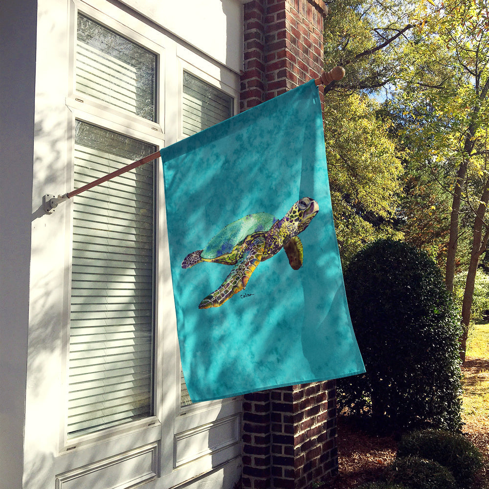 Turtle House Flag 28x40 Porch Sleeve Pole Decorative Outside Yard Banner Artwork Wall Hanging, Polyester