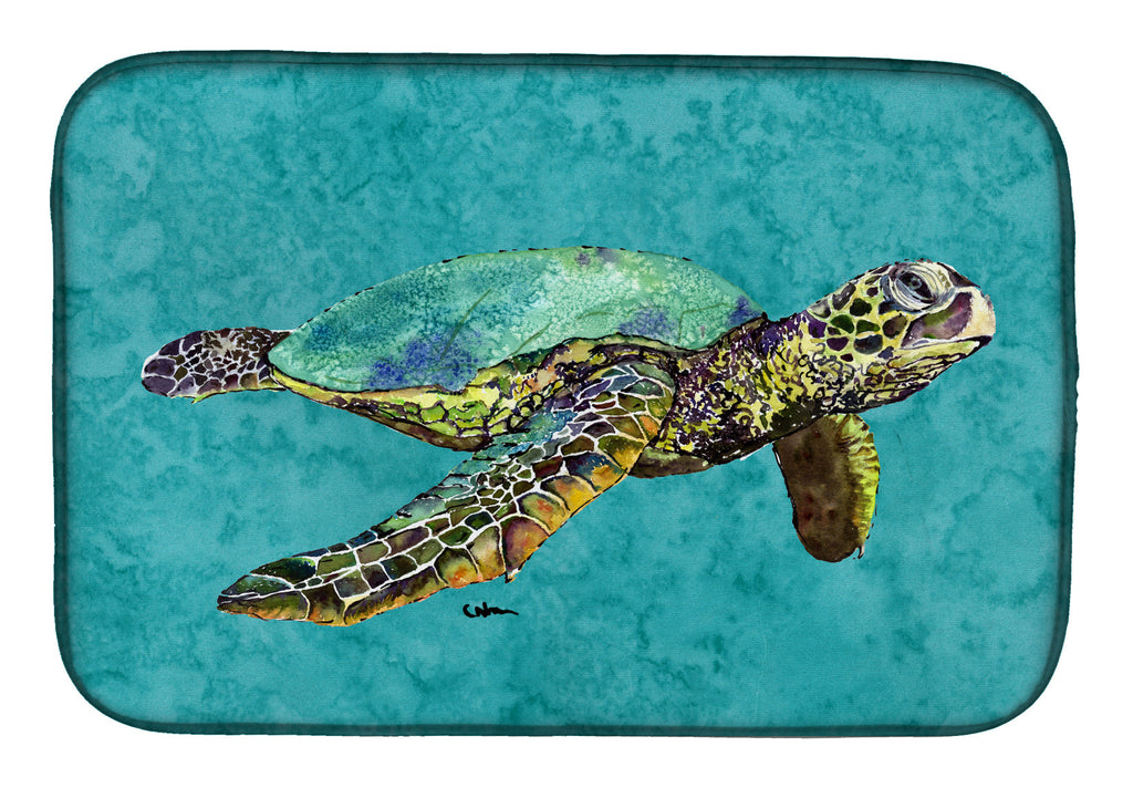 Turtle Dish Drying Mat Absorbent Dish Drying Mat Pad for Kitchen Counter Dish Drainer Mat for Countertop, 14 x 21", Multicolor