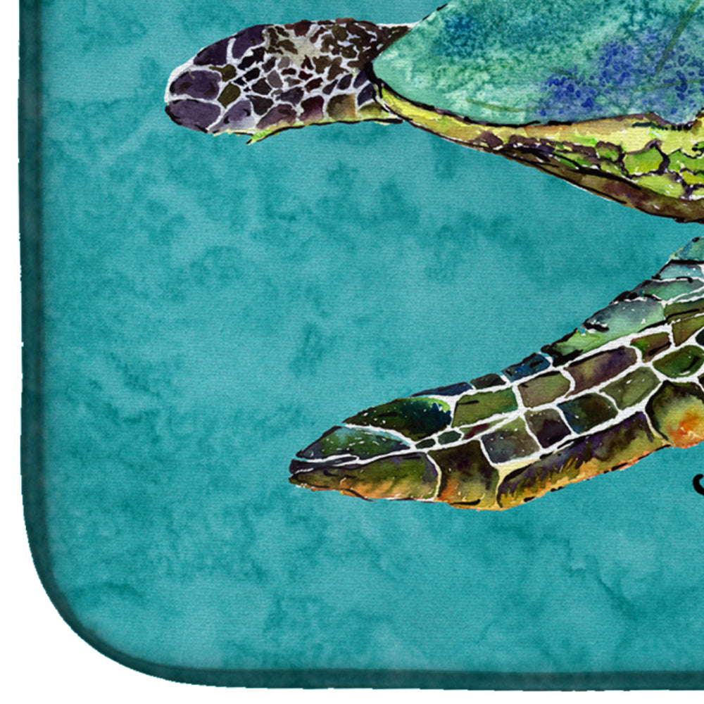 Turtle Dish Drying Mat Absorbent Dish Drying Mat Pad for Kitchen Counter Dish Drainer Mat for Countertop, 14 x 21", Multicolor
