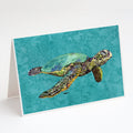 Turtle Greeting Cards Pack of 8 Blank Cards with Envelopes Whimsical A7 Size 5x7
