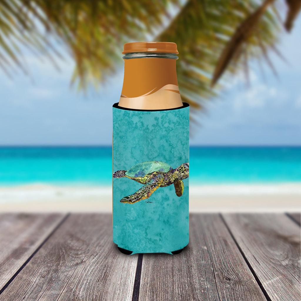 Turtle Slim Can Hugger , Insulated Foam Hugger for 12 oz Slim Cans, Beer Bottles & Water Bottles, Printed in USA