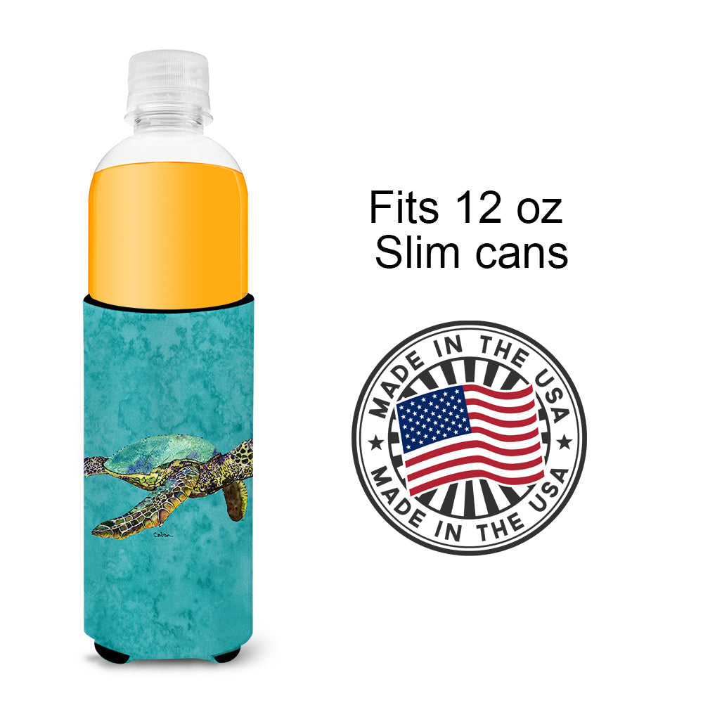 Turtle Slim Can Hugger , Insulated Foam Hugger for 12 oz Slim Cans, Beer Bottles & Water Bottles, Printed in USA