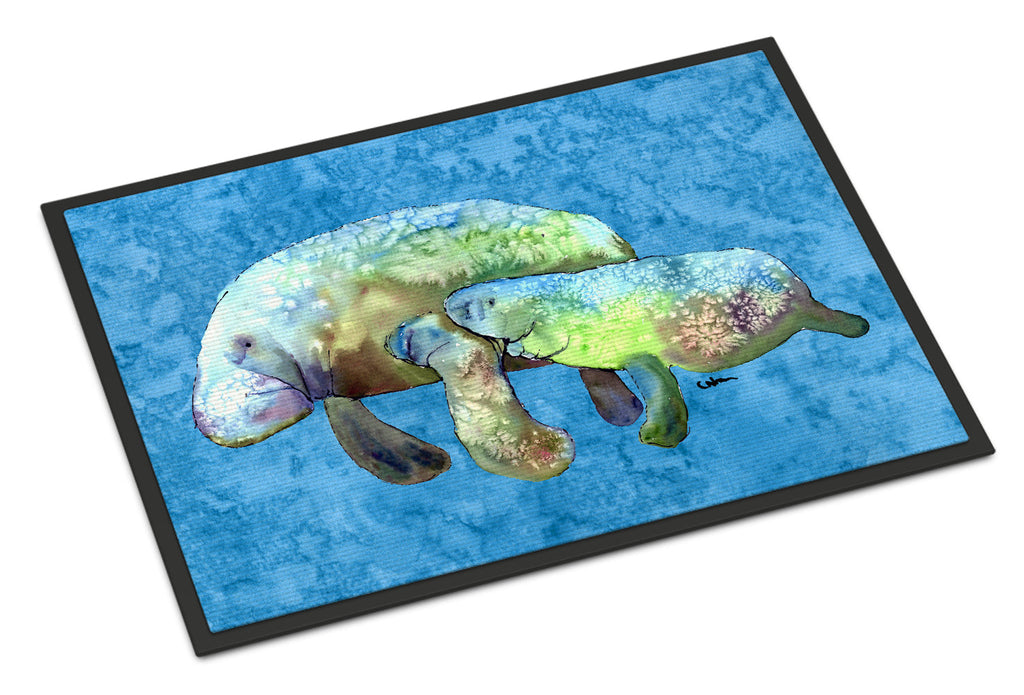 Manatee Doormat Indoor Outdoor 24H X 36W Front Door Mat Rugs for Entryway, Non Slip Washable Low Pile,