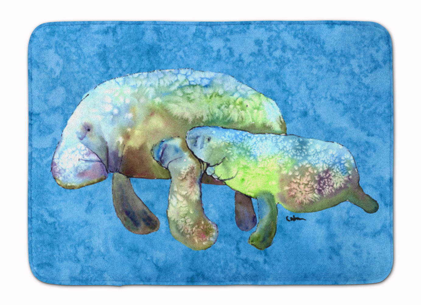 Manatee Memory Foam Kitchen Mat Machine Washable Anti-Fatigue Cushion Comfort Bath or Kitchen Rug