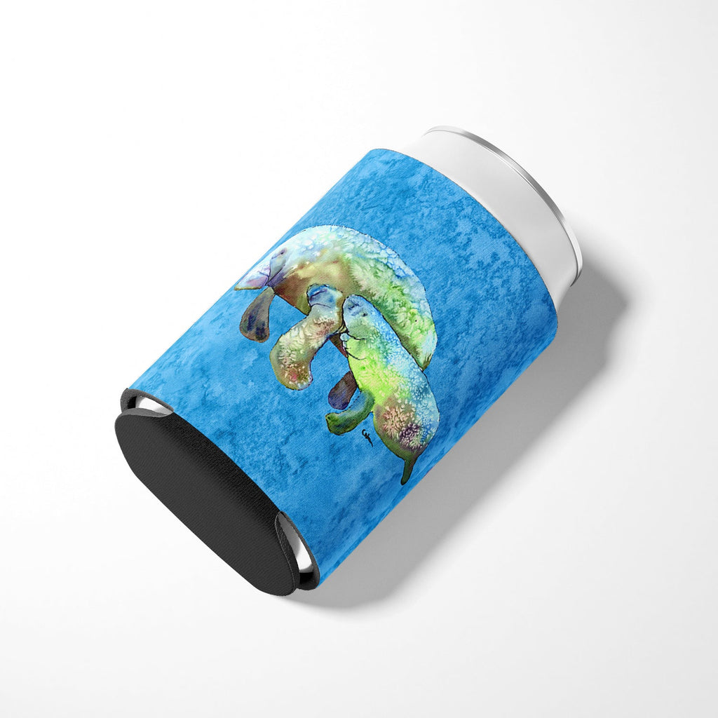 Manatee Can or Bottle Hugger Cooler Sleeve for Standard 12 oz Cans, Insulated Foam Beer & Soda Can Hugger Reusable