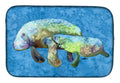 Manatee Dish Drying Mat Absorbent Dish Drying Mat Pad for Kitchen Counter Dish Drainer Mat for Countertop, 14 x 21", Multicolor