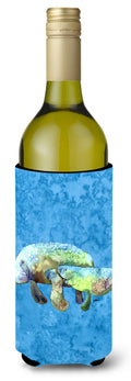 Manatee Wine Bottle Hugger Gift Sleeve for Standard 750 ml Bottles, Insulated Reusable Also Fits Mini Shot & Pint Bottles