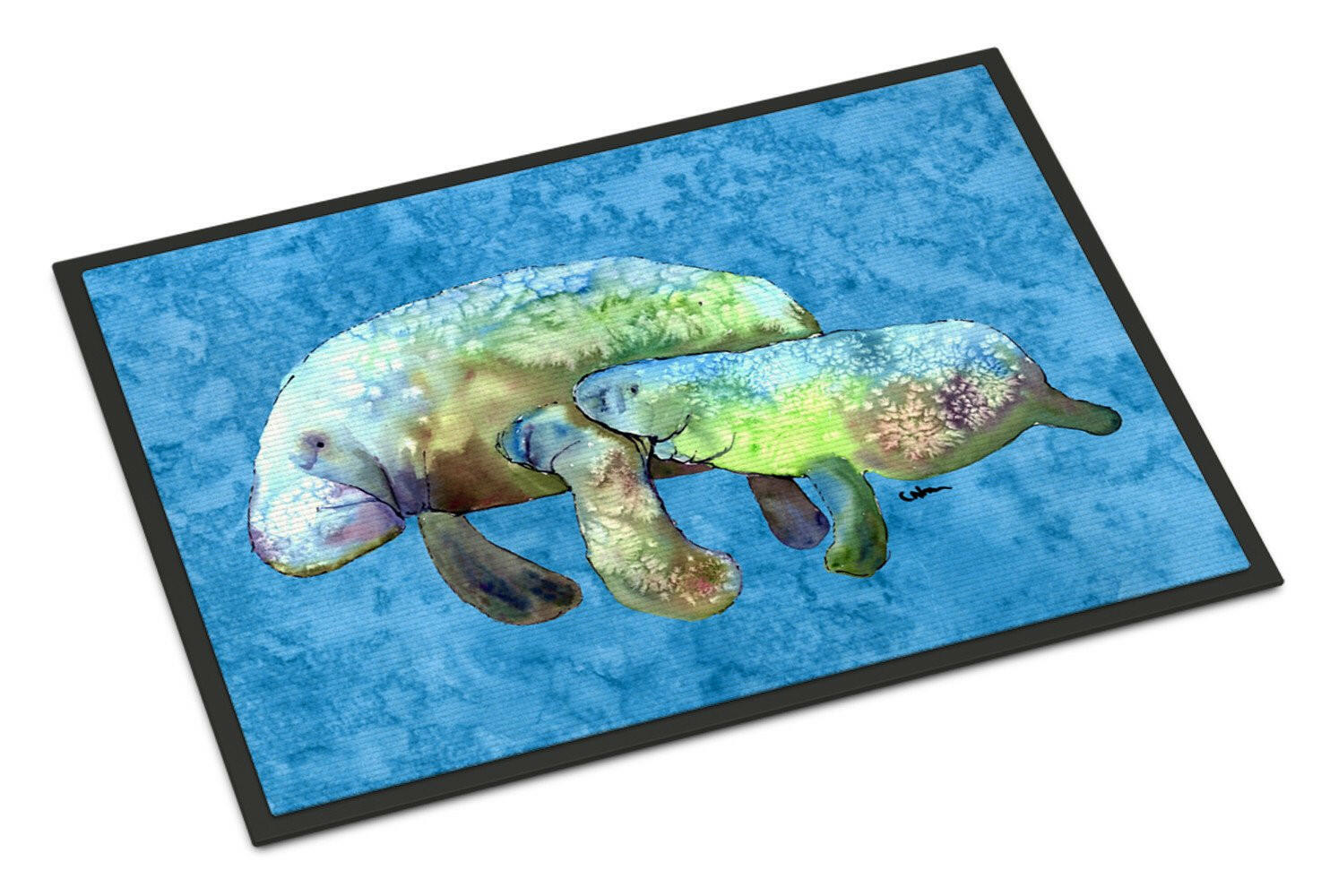 Manatee Doormat Indoor Outdoor 18H X 27W Front Door Mat Rugs for Entryway, Non Slip Washable