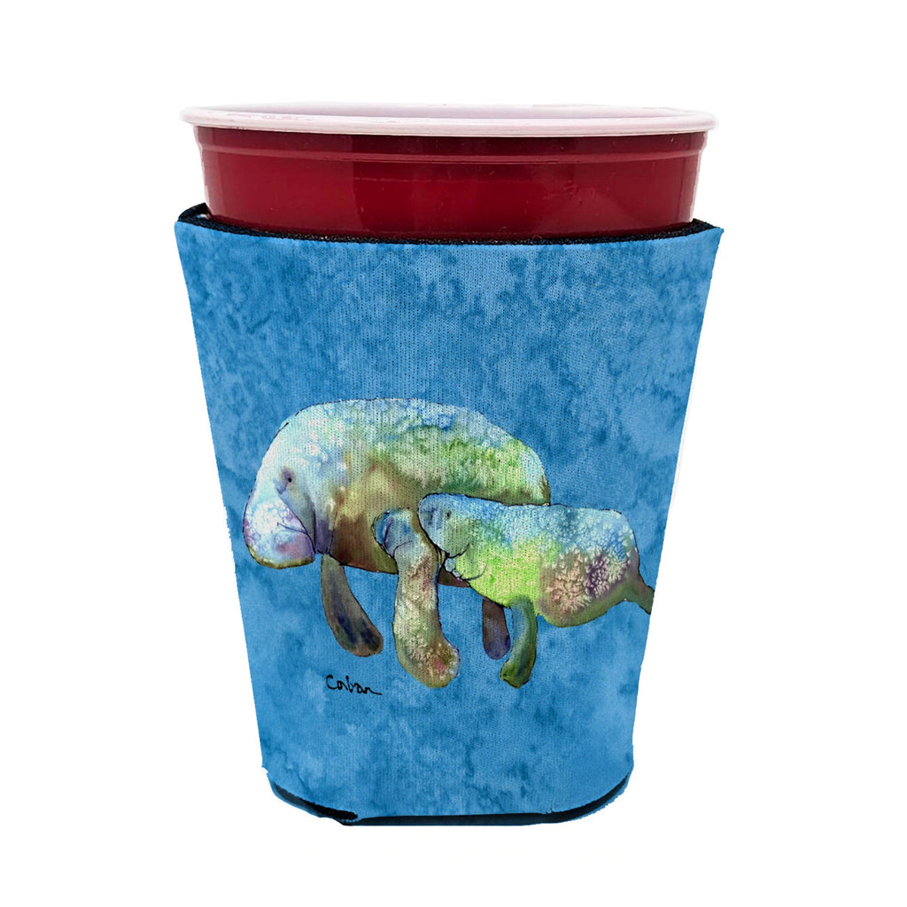 Manatee Red Cup Hugger Sleeve for 16–22 oz Party Cups, Insulated Foam Drink Holder for Iced Coffee, Tailgate & BBQ Reusable