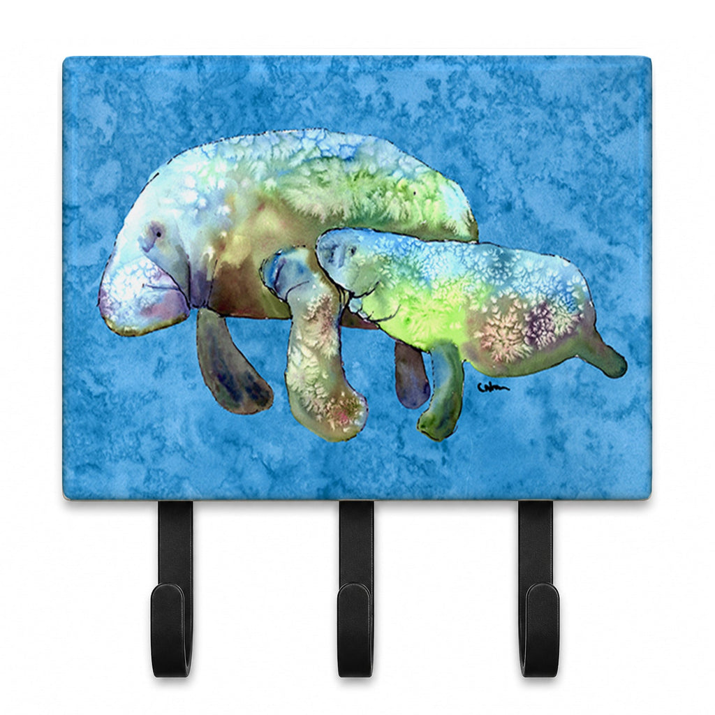 Manatee Leash or Key Holder Wall Hooks, Coat Rack Wall Mount, for Hanging Keys, Towels, Aprons, Leashes
