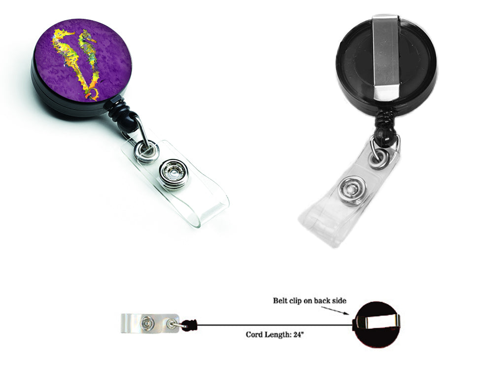 Seahorse Retractable Badge Reel for Nurses ID Badge Holder with Clip Retractable Employee Badge Holder, Belt Clip