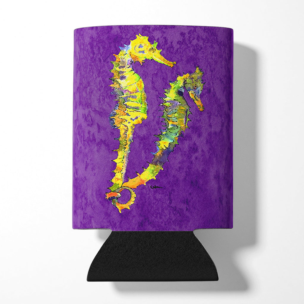 Seahorse Can or Bottle Hugger Cooler Sleeve for Standard 12 oz Cans, Insulated Foam Beer & Soda Can Hugger Reusable