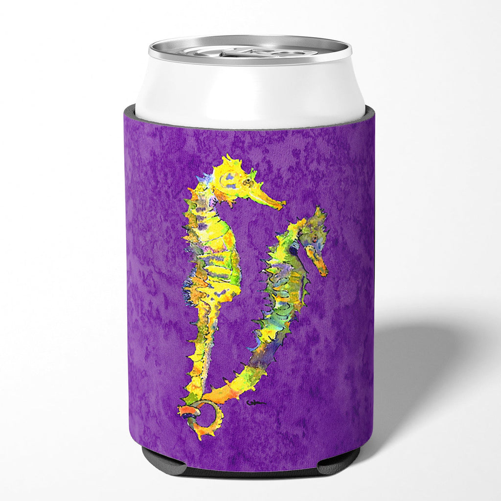 Seahorse Can or Bottle Hugger Cooler Sleeve for Standard 12 oz Cans, Insulated Foam Beer & Soda Can Hugger Reusable