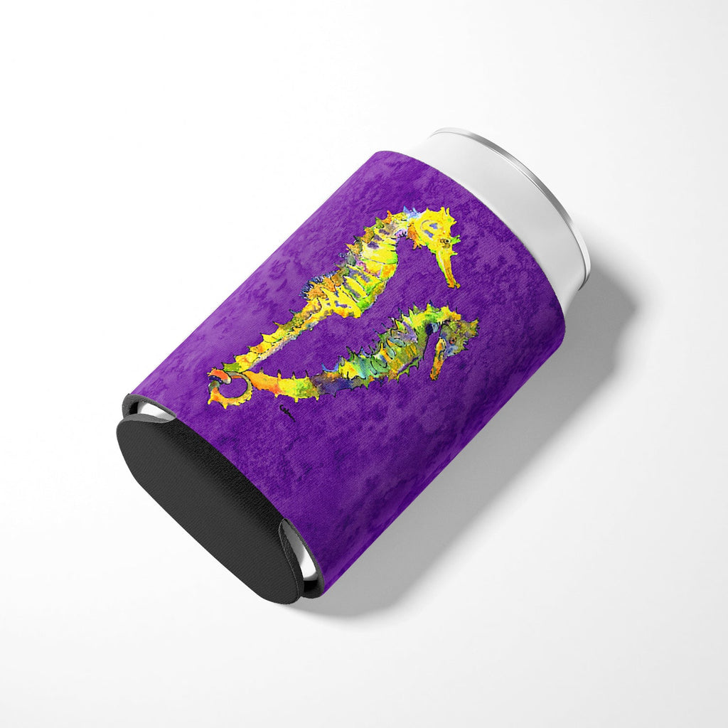 Seahorse Can or Bottle Hugger Cooler Sleeve for Standard 12 oz Cans, Insulated Foam Beer & Soda Can Hugger Reusable