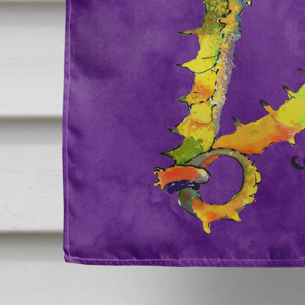 Seahorse House Flag 28x40 Porch Sleeve Pole Decorative Outside Yard Banner Artwork Wall Hanging, Polyester