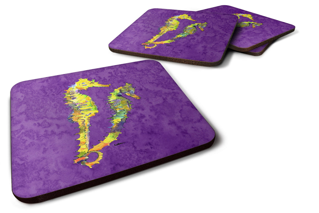Seahorse Foam Coasters Set of 4 Cup Coasters for Indoor Outdoor, Tabletop Protection, Anti Slip, Mouse pad Material