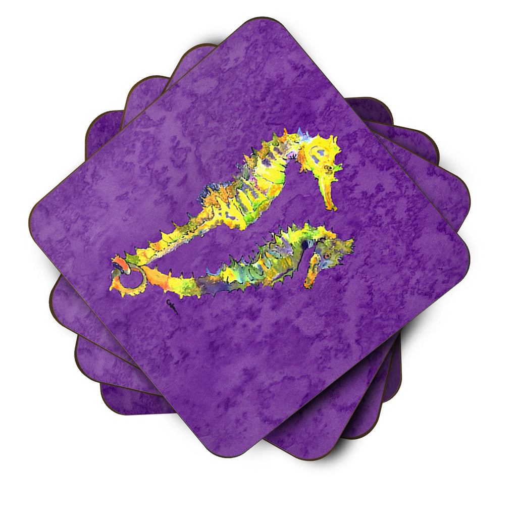 Seahorse Foam Coasters Set of 4 Cup Coasters for Indoor Outdoor, Tabletop Protection, Anti Slip, Mouse pad Material