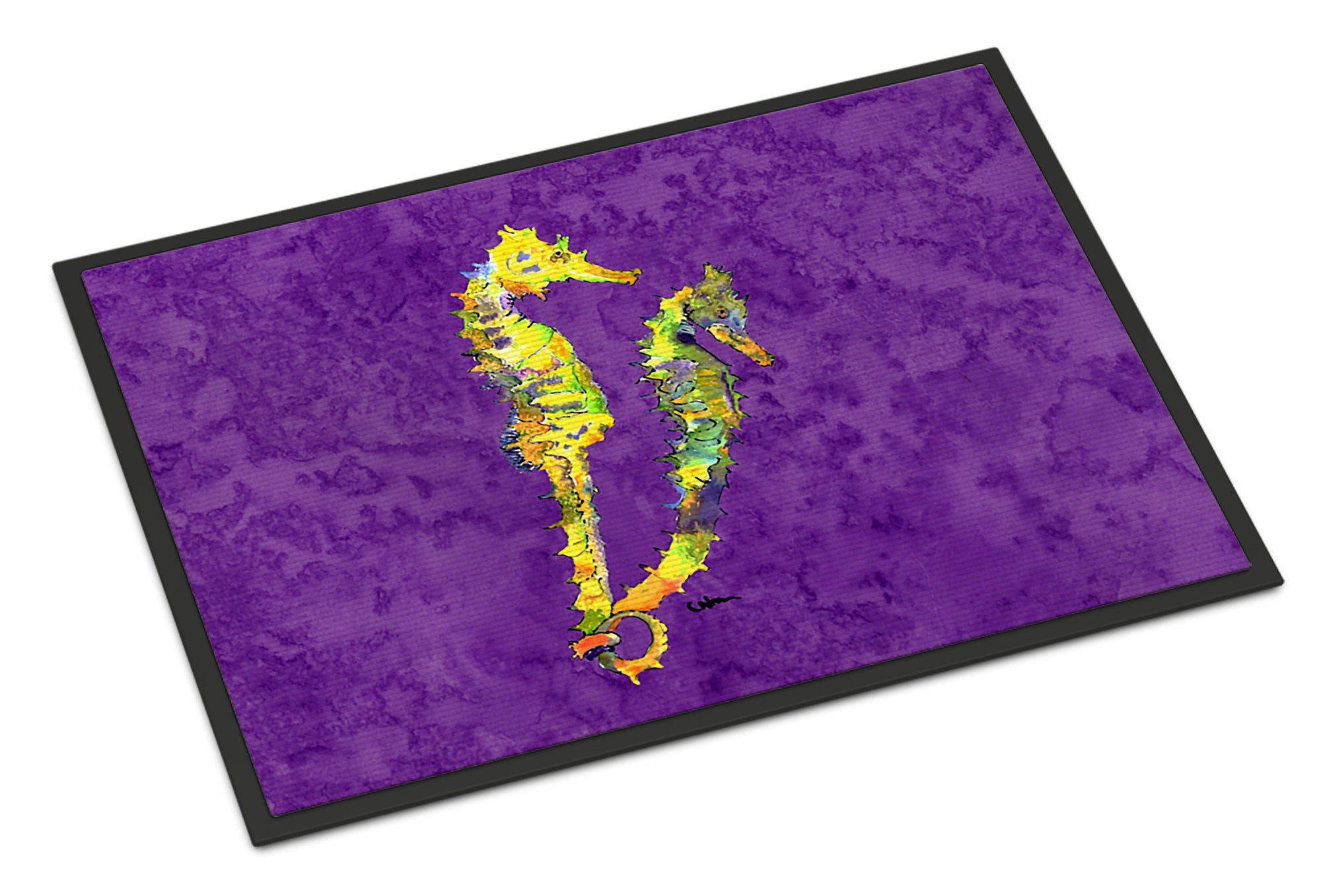 Seahorse Doormat Indoor Outdoor 24H X 36W Front Door Mat Rugs for Entryway, Non Slip Washable Low Pile,
