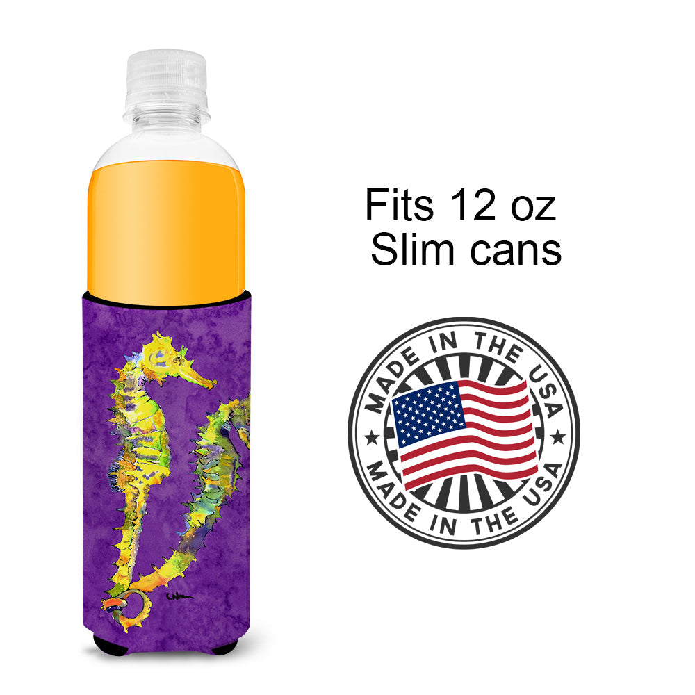 Seahorse Slim Can Hugger , Insulated Foam Hugger for 12 oz Slim Cans, Beer Bottles & Water Bottles, Printed in USA