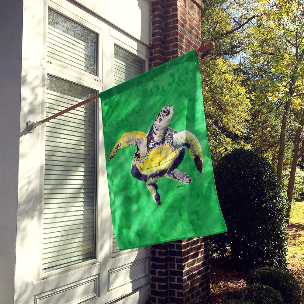 Turtle House Flag 28x40 Porch Sleeve Pole Decorative Outside Yard Banner Artwork Wall Hanging, Polyester