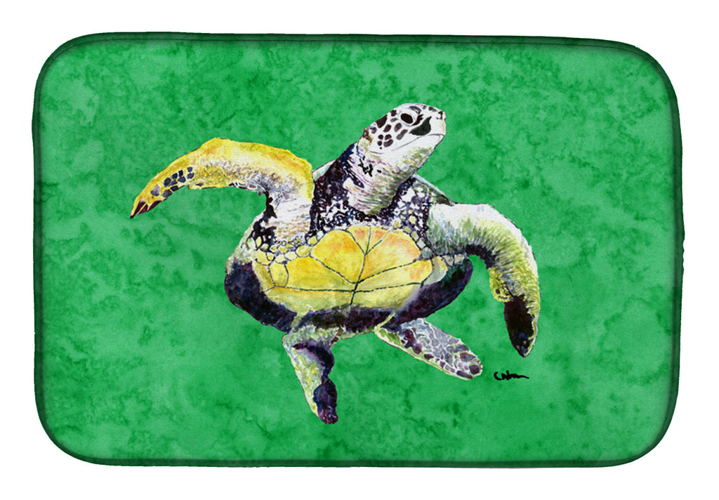 Turtle Dish Drying Mat Absorbent Dish Drying Mat Pad for Kitchen Counter Dish Drainer Mat for Countertop, 14 x 21", Multicolor