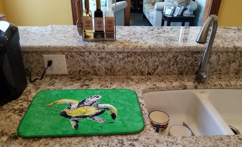 Turtle Dish Drying Mat Absorbent Dish Drying Mat Pad for Kitchen Counter Dish Drainer Mat for Countertop, 14 x 21", Multicolor