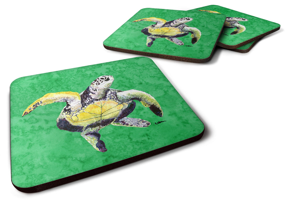 Turtle Foam Coasters Set of 4 Cup Coasters for Indoor Outdoor, Tabletop Protection, Anti Slip, Mouse pad Material