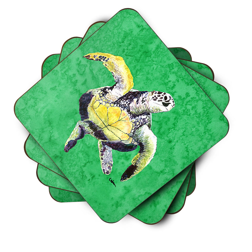 Turtle Foam Coasters Set of 4 Cup Coasters for Indoor Outdoor, Tabletop Protection, Anti Slip, Mouse pad Material