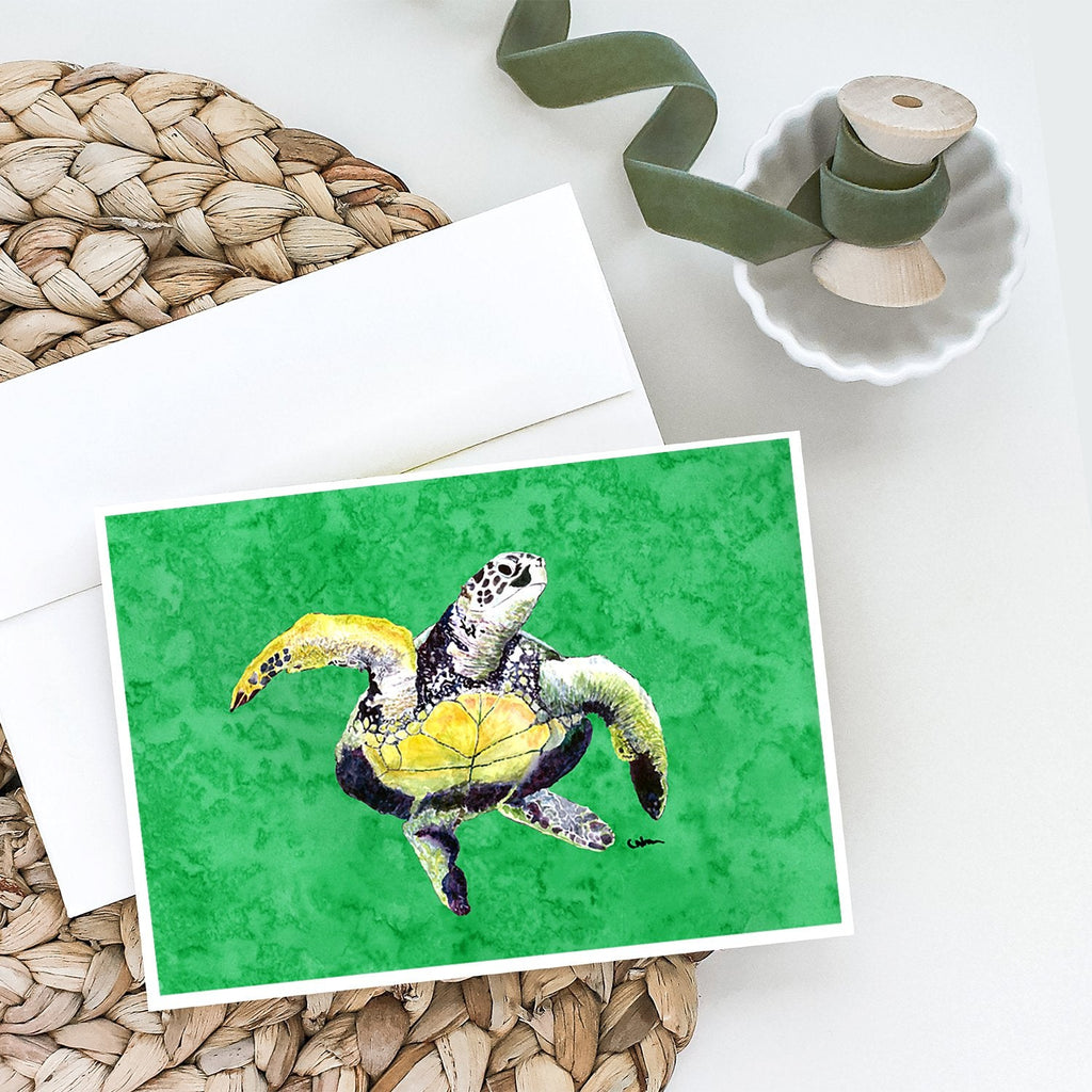 Turtle Greeting Cards Pack of 8 Blank Cards with Envelopes Whimsical A7 Size 5x7