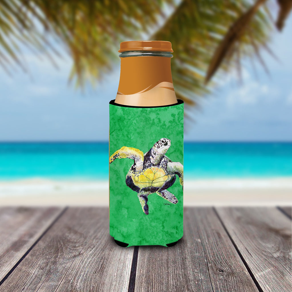 Turtle Slim Can Hugger , Insulated Foam Hugger for 12 oz Slim Cans, Beer Bottles & Water Bottles, Printed in USA