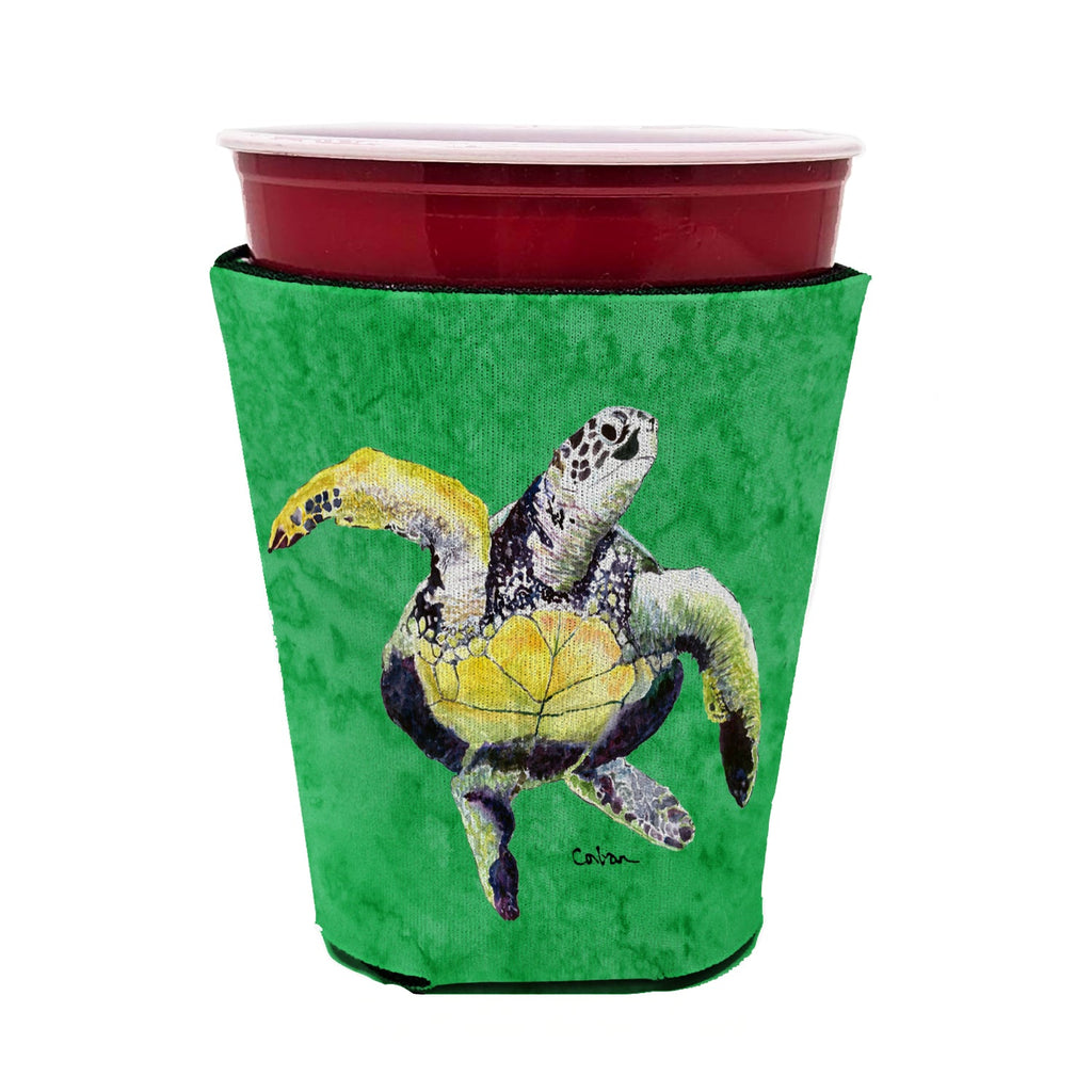 Turtle Red Cup Hugger Sleeve for 16–22 oz Party Cups, Insulated Foam Drink Holder for Iced Coffee, Tailgate & BBQ Reusable