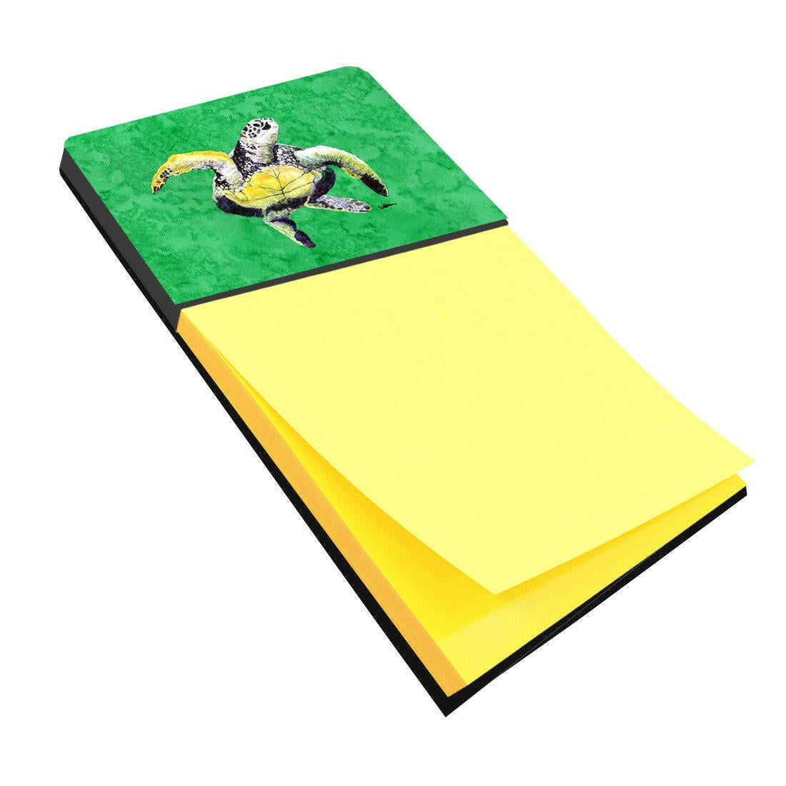 Turtle Watercolor Sticky Note Holder Refillable Dispenser Desk Accessory 3x3 Pad Gift